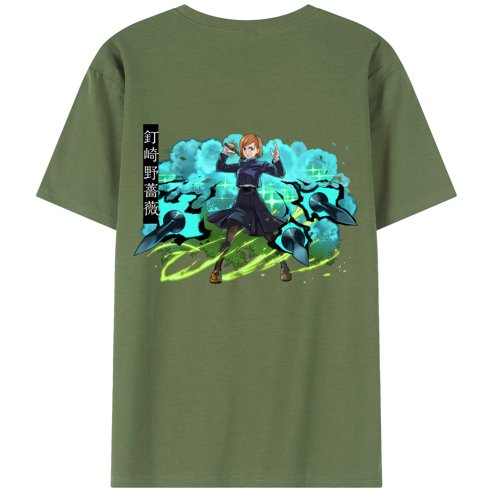 （画像用） 呪術廻戦 Jujutsu Kaisen 綿100％ メンズ半袖Tシャツ（バックプリント） 通気性